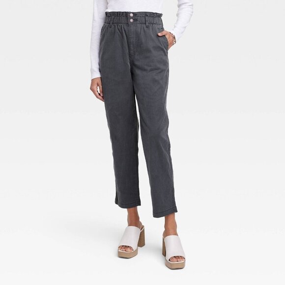 Size 0 - Womens Super-High Rise Taper Jeans - Universal Thread - Very Dark Gray - Picture 1 of 6